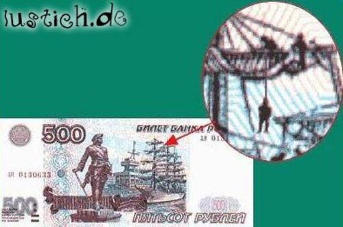 Makabrer Geldschein Makabrer Geldschein