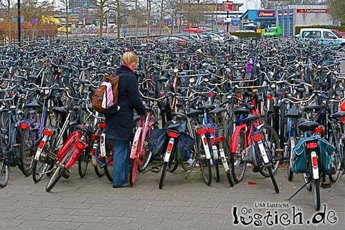 Fahrradchaos Bild lustich.de