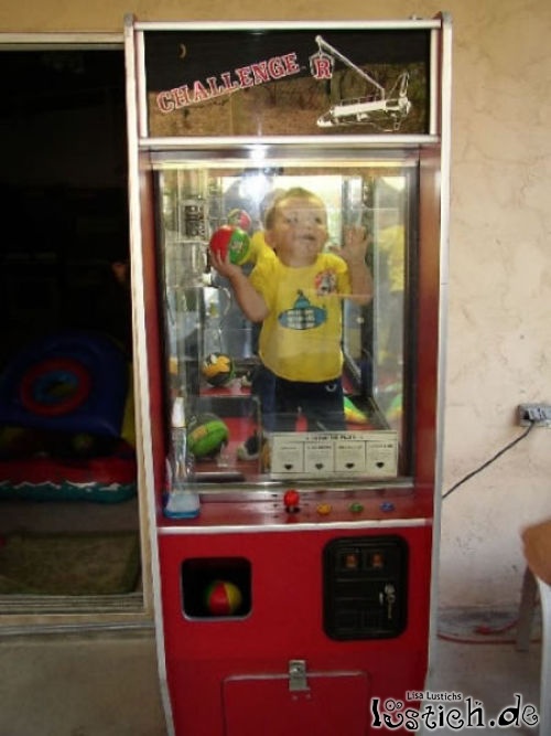 Kind im Spielautomaten