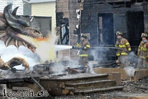 Drache vs Feuerwehr