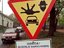 Polnisches Warnschild
